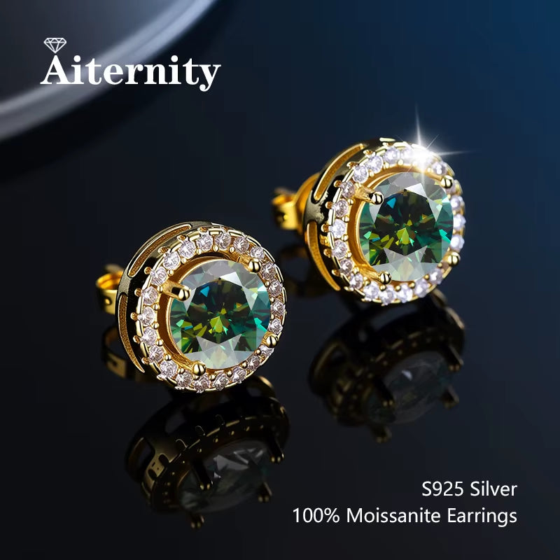 Stunning D Color VVS1 Moissanite Stud Earrings in 100% Real 925 Sterling Silver - Perfect for Any Occasion!