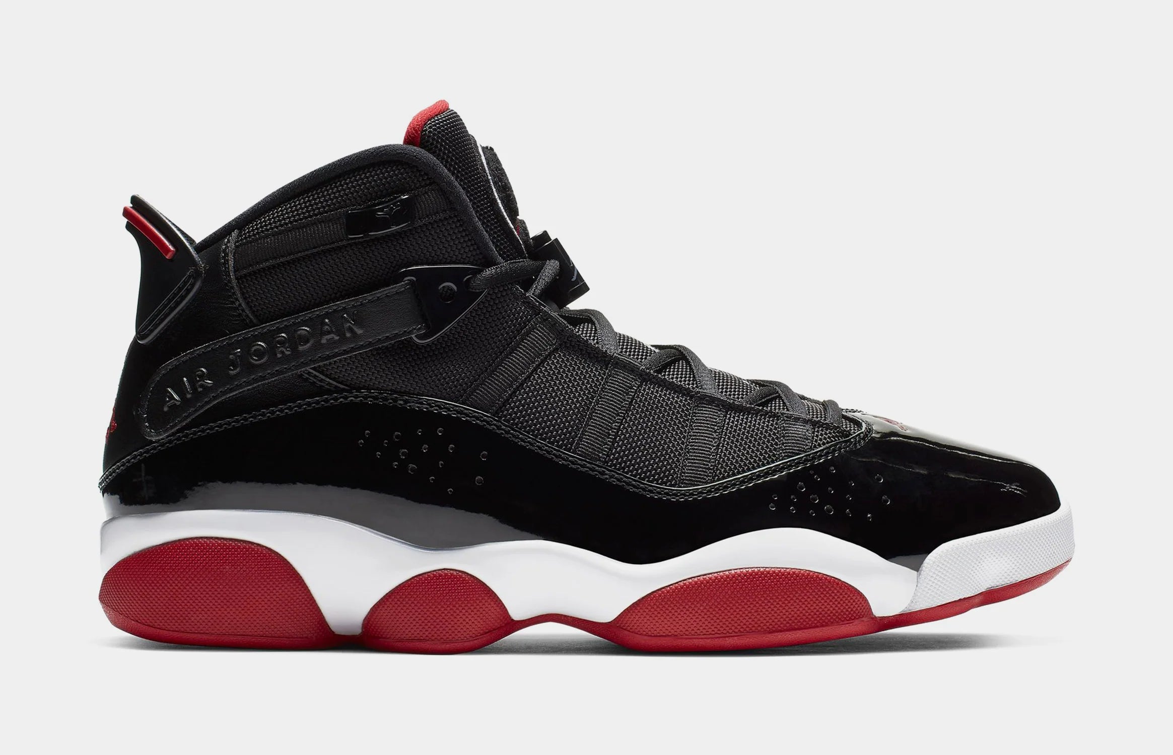 6 Rings Bred Mens Basketball Shoes (Black/Varsity Red/White)