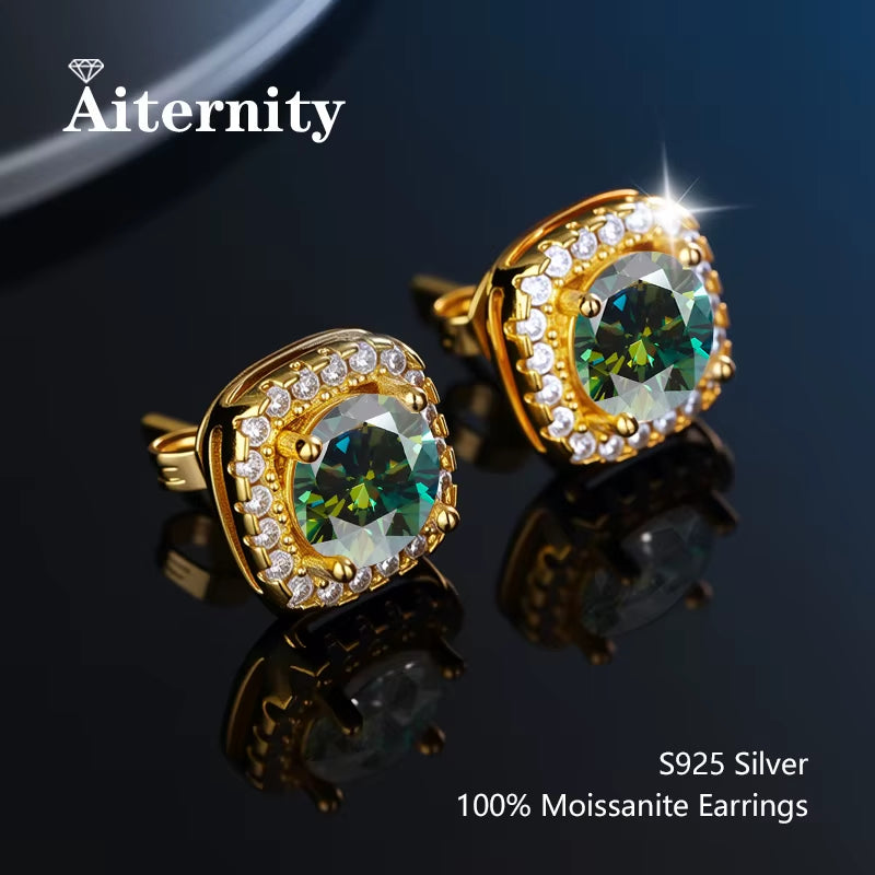 Stunning D Color VVS1 Moissanite Stud Earrings in 100% Real 925 Sterling Silver - Perfect for Any Occasion!