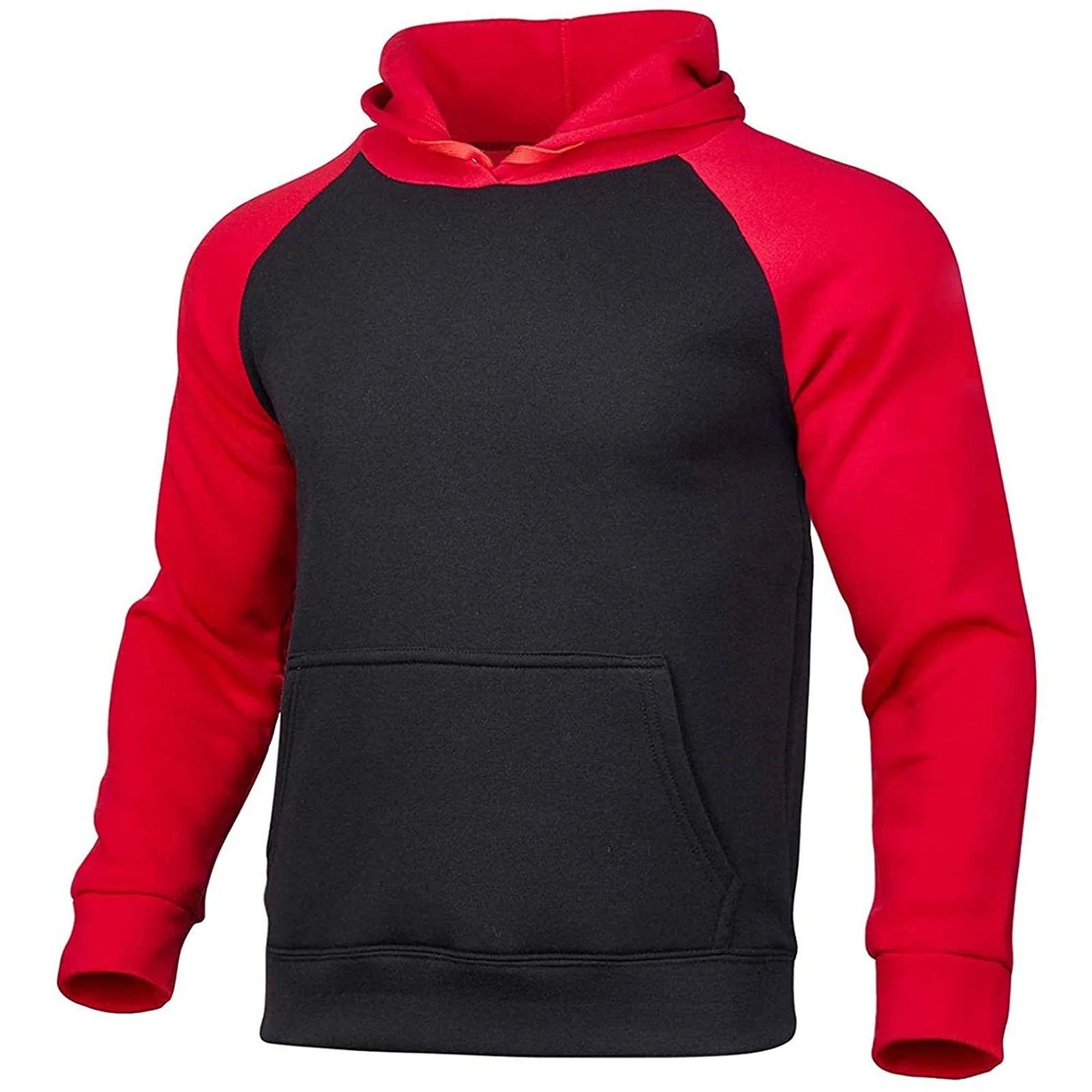 Conjunto Deportivo De Hombre 2 Piezas Otoño Invierno Casual Con Parches Jogger Deportivo Gimnasio Con Bolsillos Conjunto De Sudadera Con Capucha De Manga Larga Y Pantalón De Conjunto Deportivo Rojo L