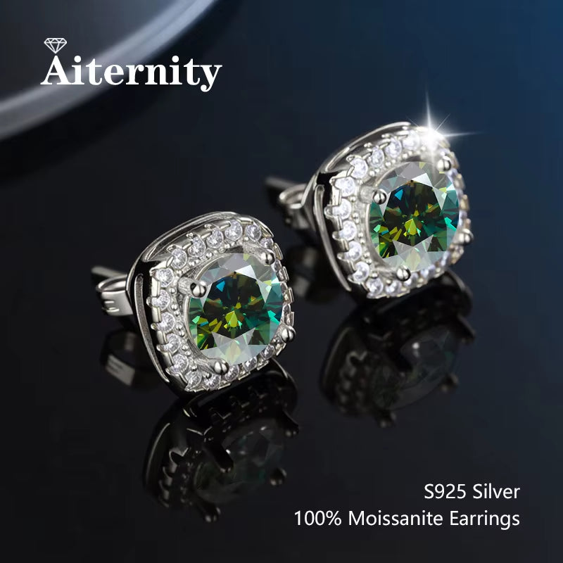 Stunning D Color VVS1 Moissanite Stud Earrings in 100% Real 925 Sterling Silver - Perfect for Any Occasion!