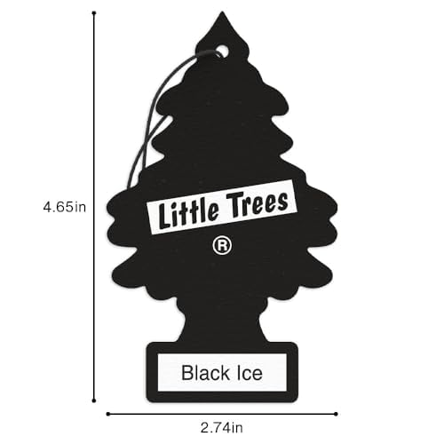 Car Air Freshener | Hanging Tree Provides Long Lasting Scent for Auto and Home | Black Ice, 24 Air Fresheners