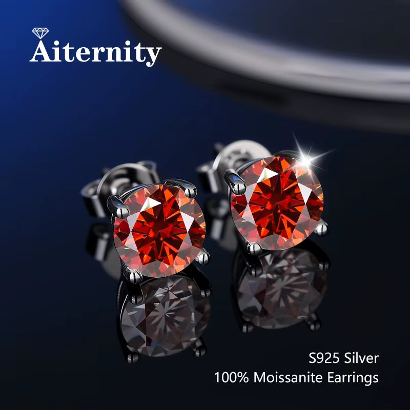 Stunning D Color VVS1 Moissanite Stud Earrings in 100% Real 925 Sterling Silver - Perfect for Any Occasion!