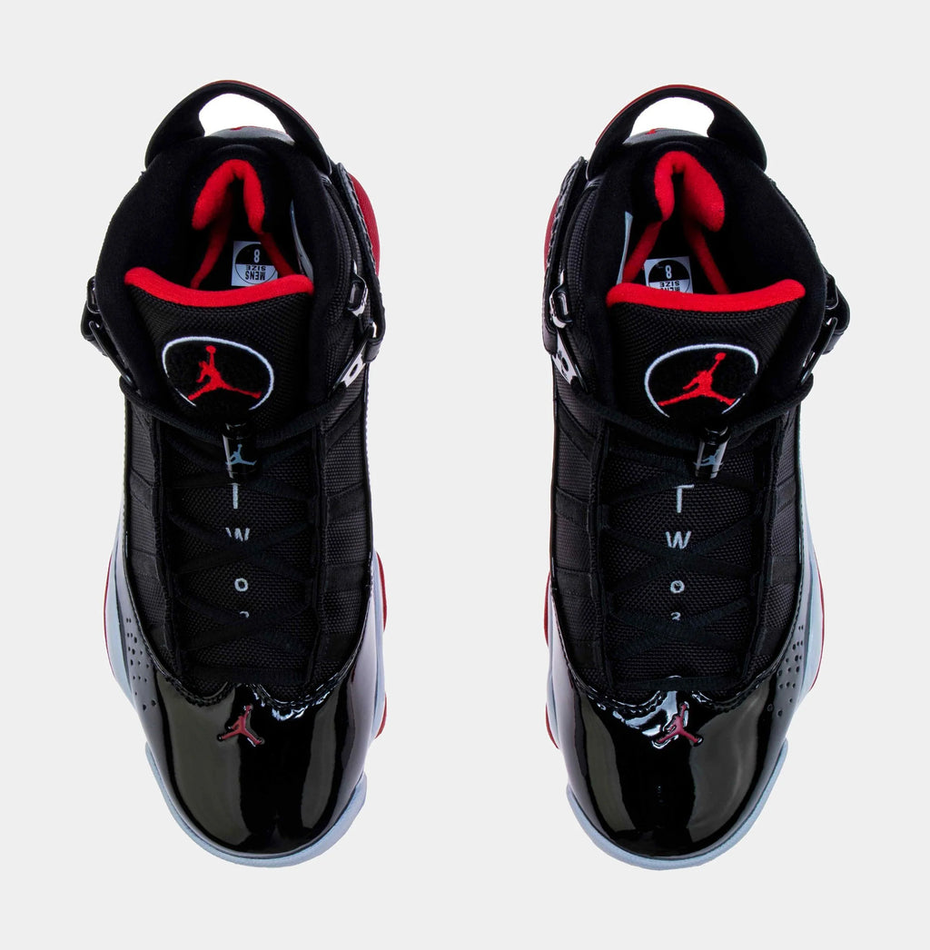 6 Rings Bred Mens Basketball Shoes (Black/Varsity Red/White)