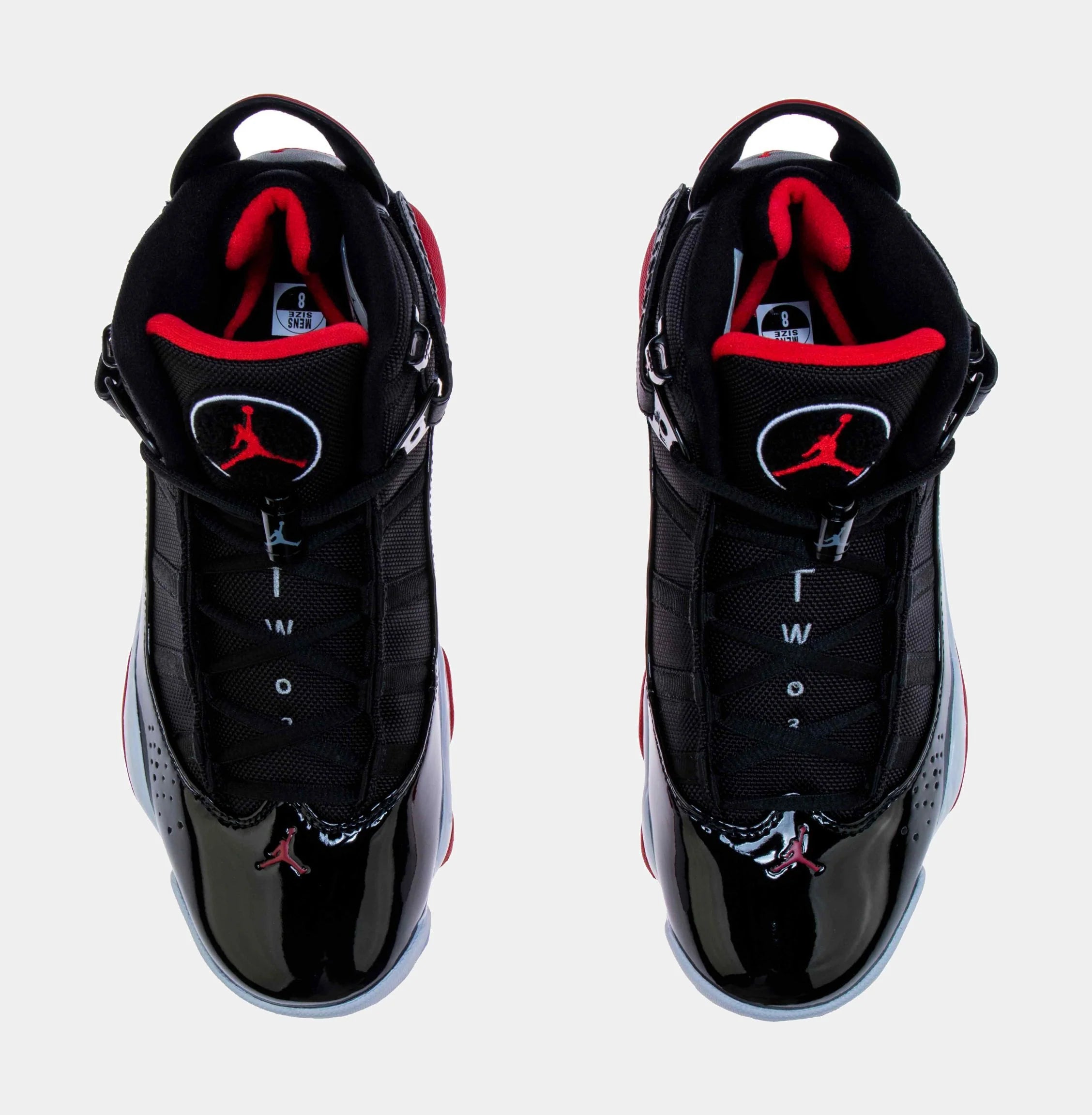 6 Rings Bred Mens Basketball Shoes (Black/Varsity Red/White)
