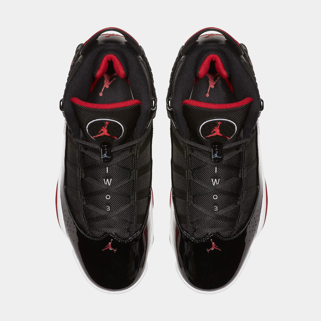 6 Rings Bred Mens Basketball Shoes (Black/Varsity Red/White)