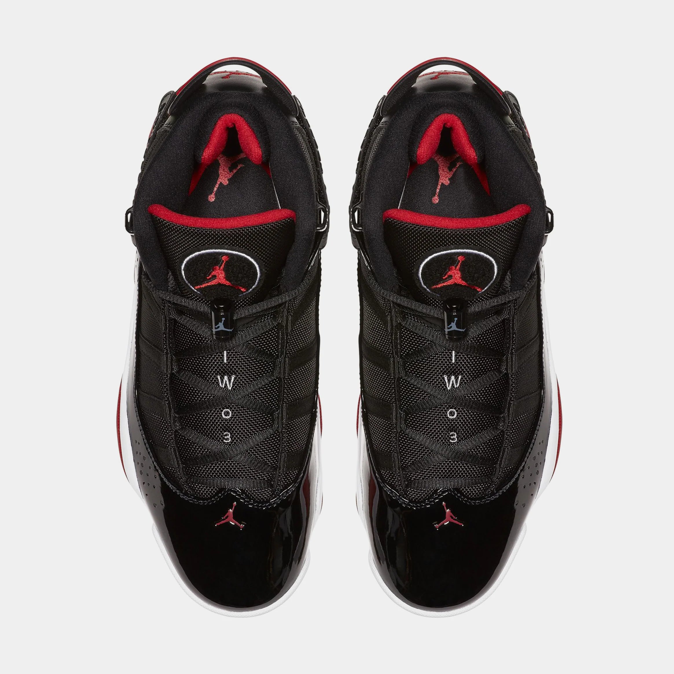 6 Rings Bred Mens Basketball Shoes (Black/Varsity Red/White)