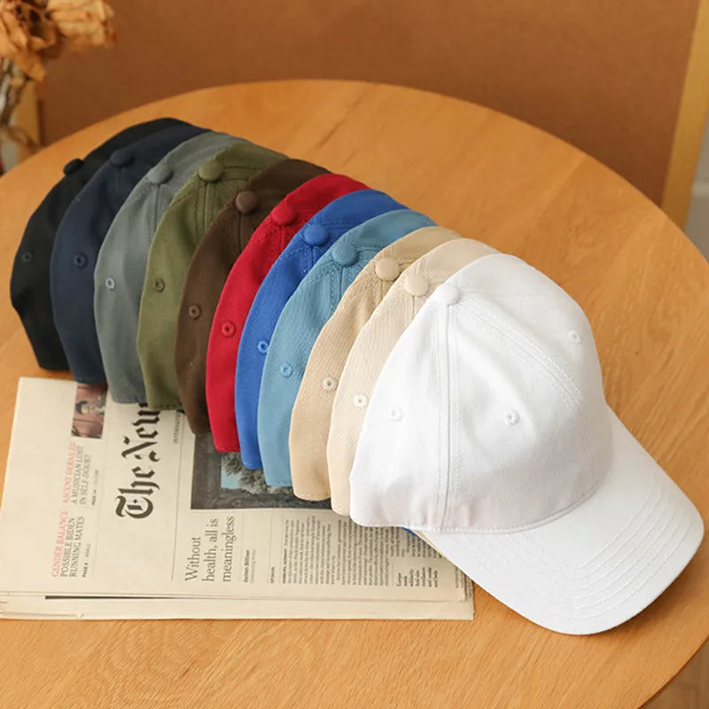 Custom Logo Large Size Baseball Caps for Mencotton Solid Colours Adjustable Snapback Cap Unisex Summer Sports Cap Gorras Dad Hat