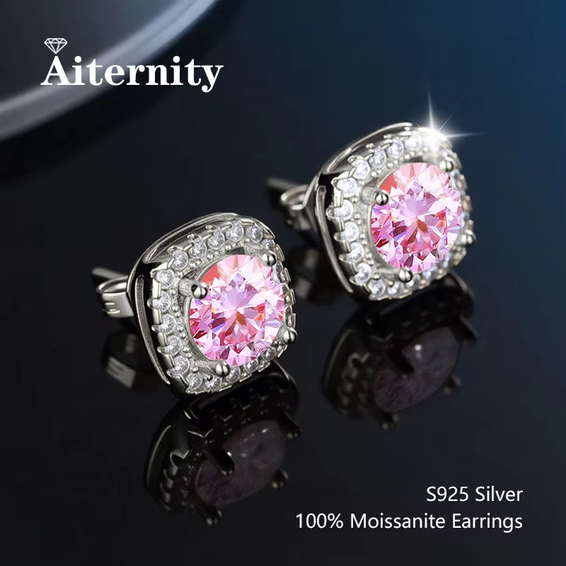 Stunning D Color VVS1 Moissanite Stud Earrings in 100% Real 925 Sterling Silver - Perfect for Any Occasion!
