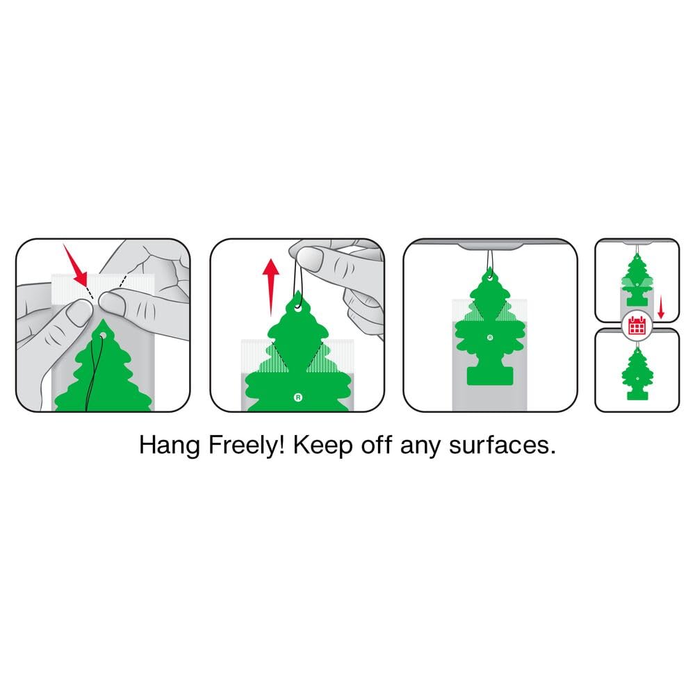 Car Air Freshener | Hanging Tree Provides Long Lasting Scent for Auto and Home | Black Ice, 24 Air Fresheners