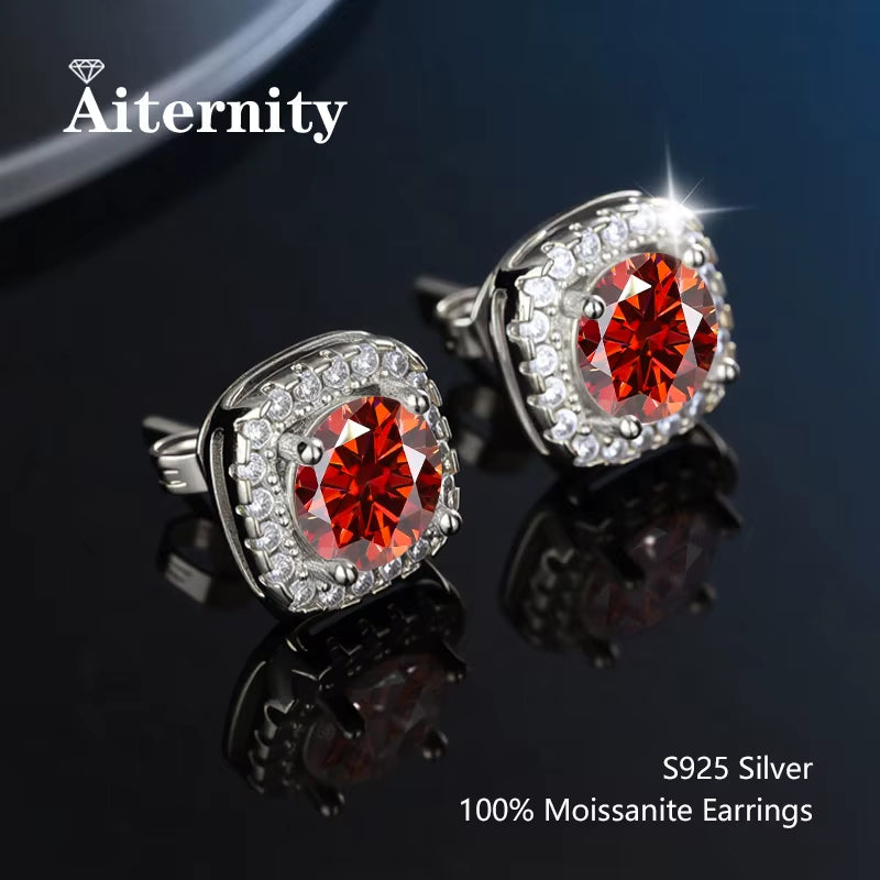 Stunning D Color VVS1 Moissanite Stud Earrings in 100% Real 925 Sterling Silver - Perfect for Any Occasion!
