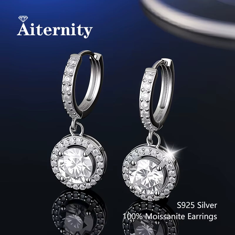 Stunning D Color VVS1 Moissanite Stud Earrings in 100% Real 925 Sterling Silver - Perfect for Any Occasion!