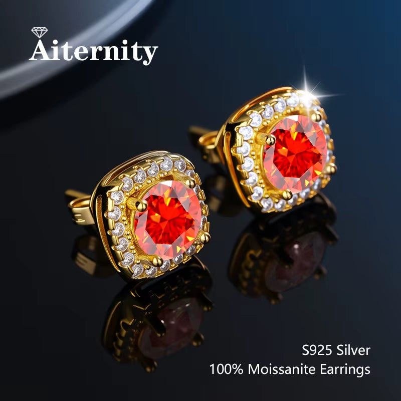 Stunning D Color VVS1 Moissanite Stud Earrings in 100% Real 925 Sterling Silver - Perfect for Any Occasion!
