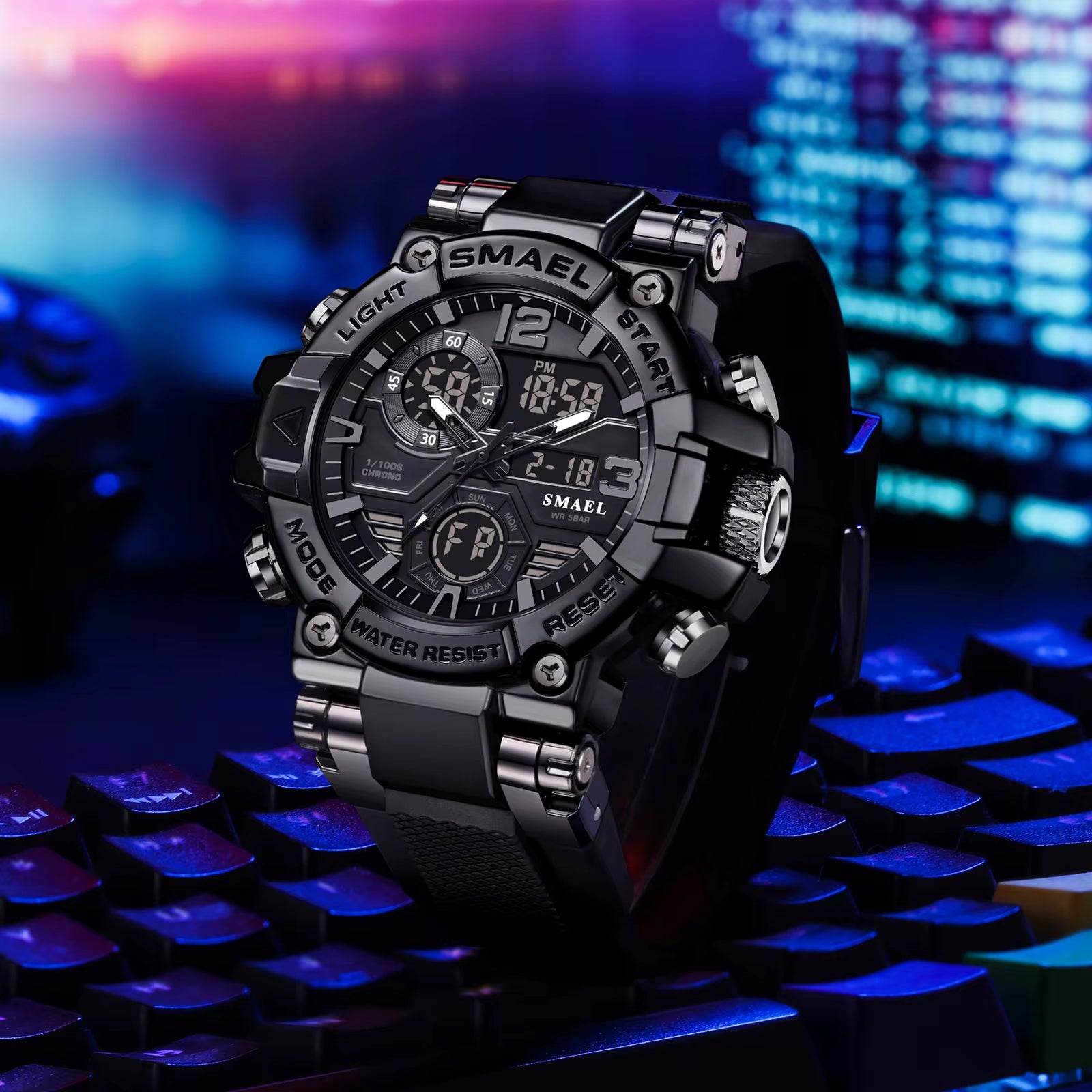2025  Sports Watches Men LED Watches New 50M Waterproof Digital Watches 8110 Shockproof Sports Watches for Men Electrionic