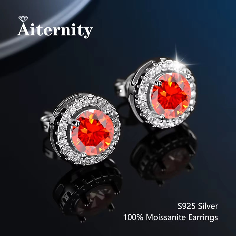 Stunning D Color VVS1 Moissanite Stud Earrings in 100% Real 925 Sterling Silver - Perfect for Any Occasion!