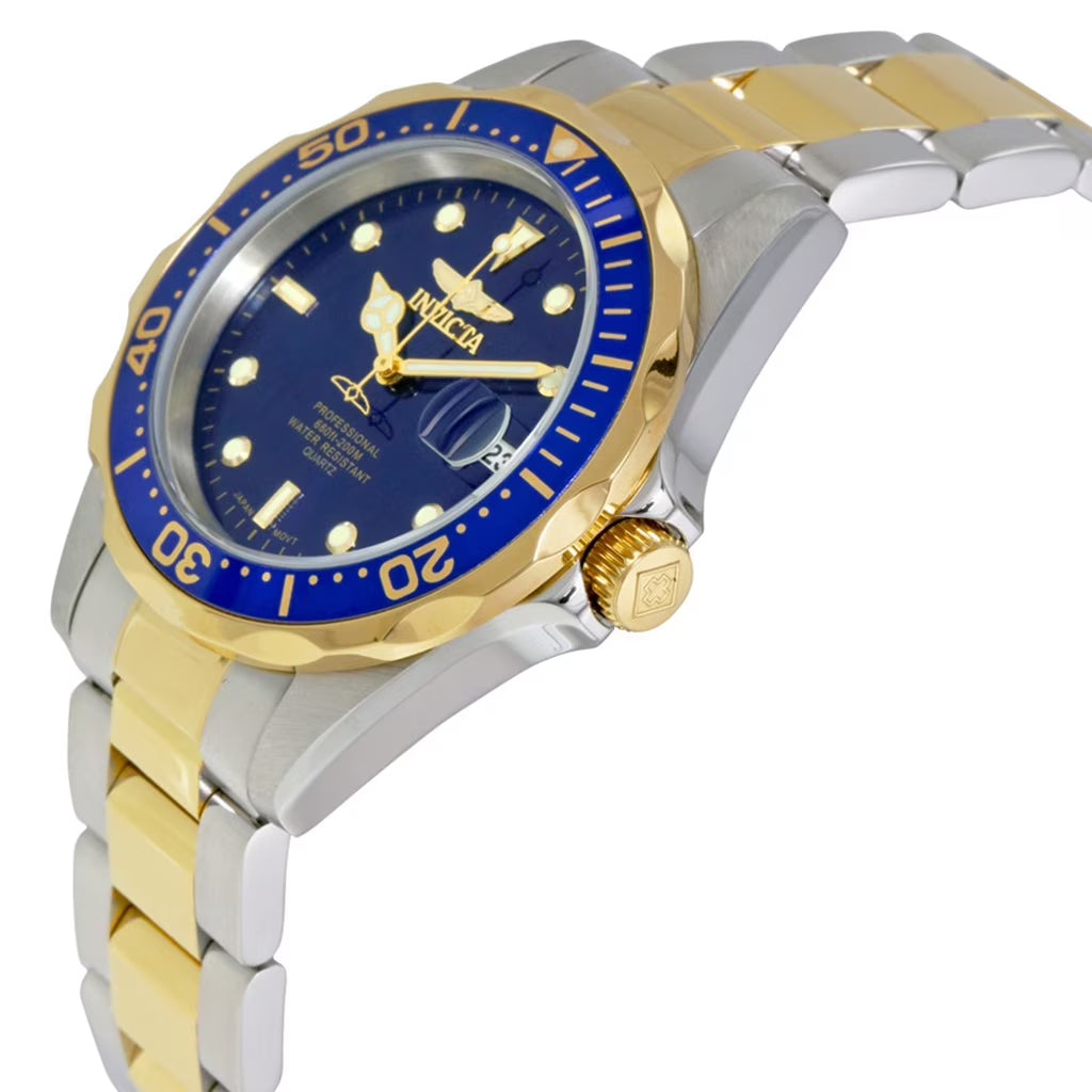 Pro Diver Quartz Blue Dial Two-Tone Men'S Watch 8935