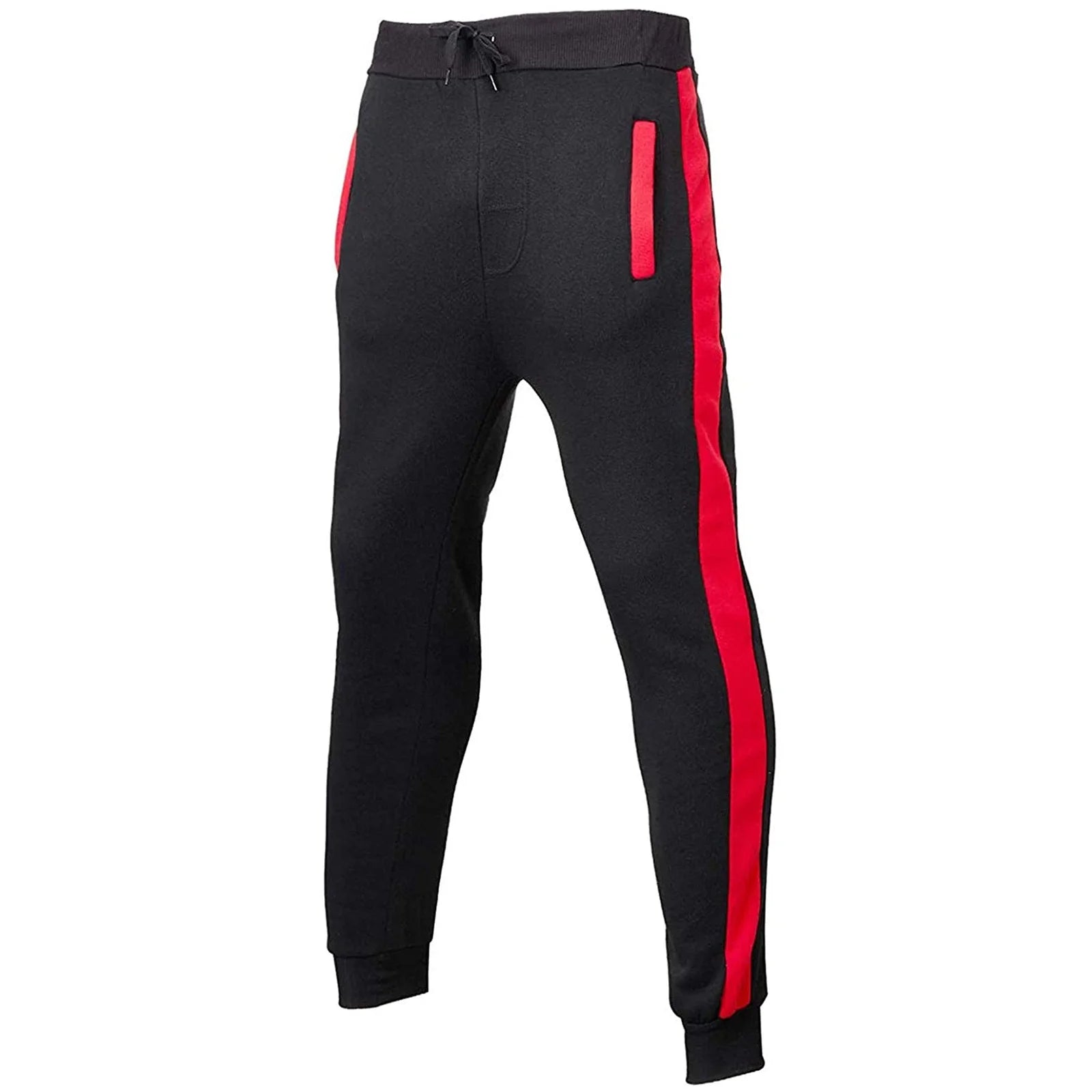 Conjunto Deportivo De Hombre 2 Piezas Otoño Invierno Casual Con Parches Jogger Deportivo Gimnasio Con Bolsillos Conjunto De Sudadera Con Capucha De Manga Larga Y Pantalón De Conjunto Deportivo Rojo L