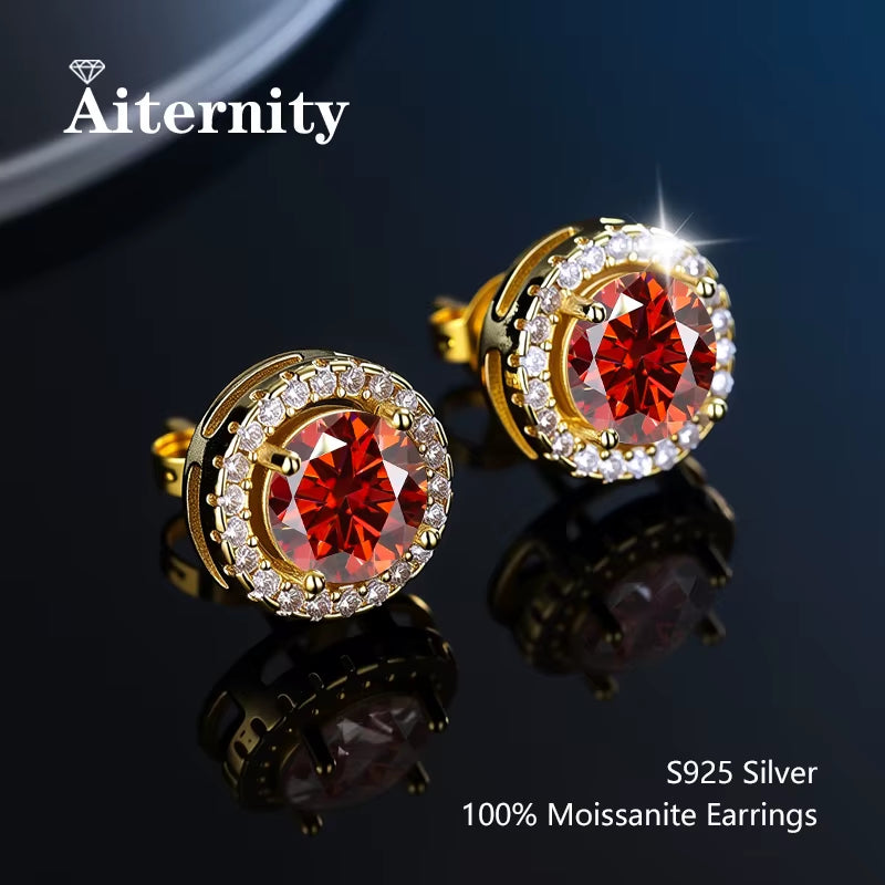 Stunning D Color VVS1 Moissanite Stud Earrings in 100% Real 925 Sterling Silver - Perfect for Any Occasion!