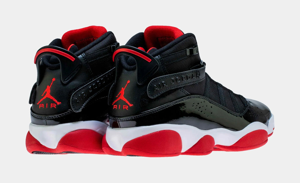 6 Rings Bred Mens Basketball Shoes (Black/Varsity Red/White)