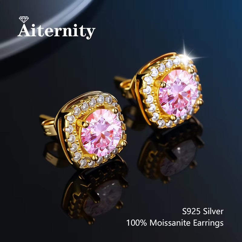 Stunning D Color VVS1 Moissanite Stud Earrings in 100% Real 925 Sterling Silver - Perfect for Any Occasion!