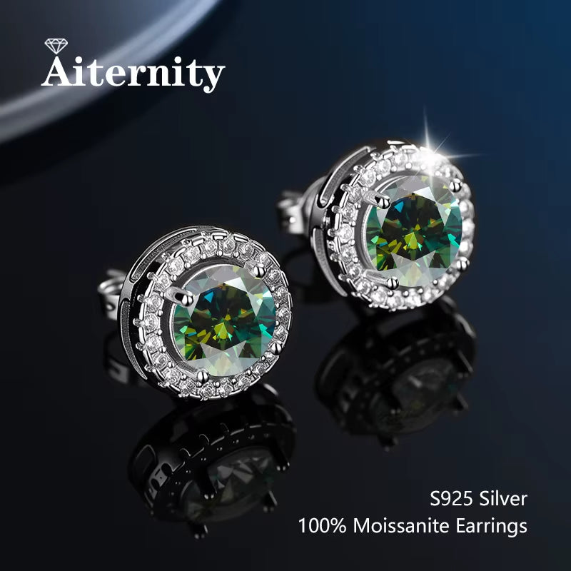 Stunning D Color VVS1 Moissanite Stud Earrings in 100% Real 925 Sterling Silver - Perfect for Any Occasion!