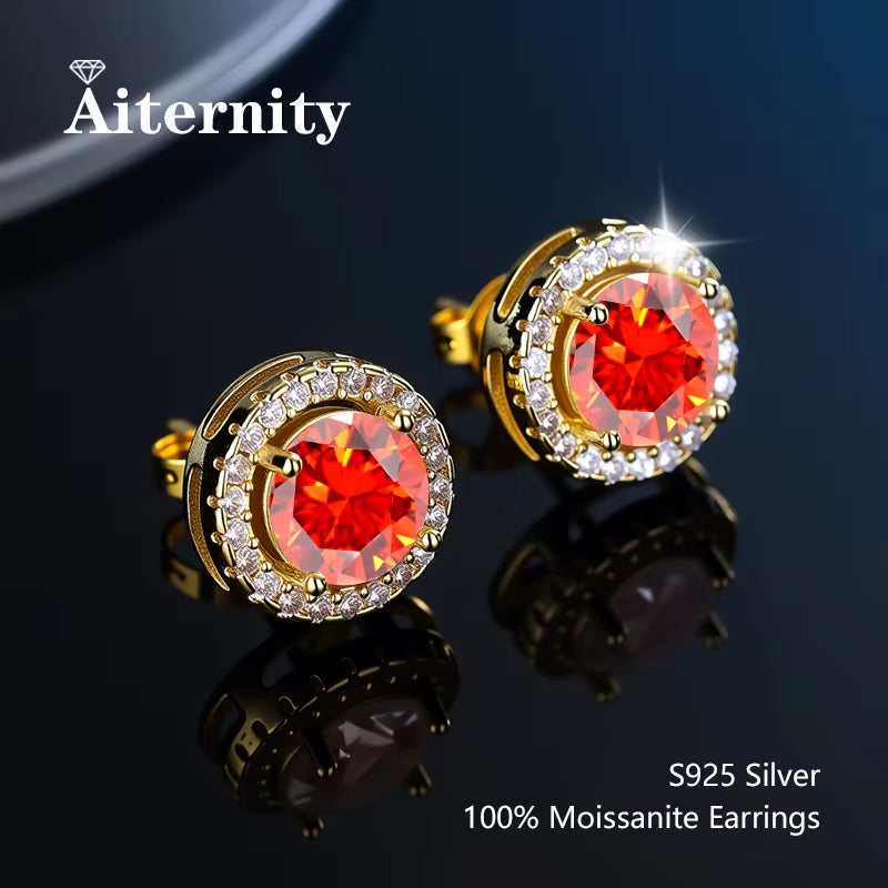 Stunning D Color VVS1 Moissanite Stud Earrings in 100% Real 925 Sterling Silver - Perfect for Any Occasion!