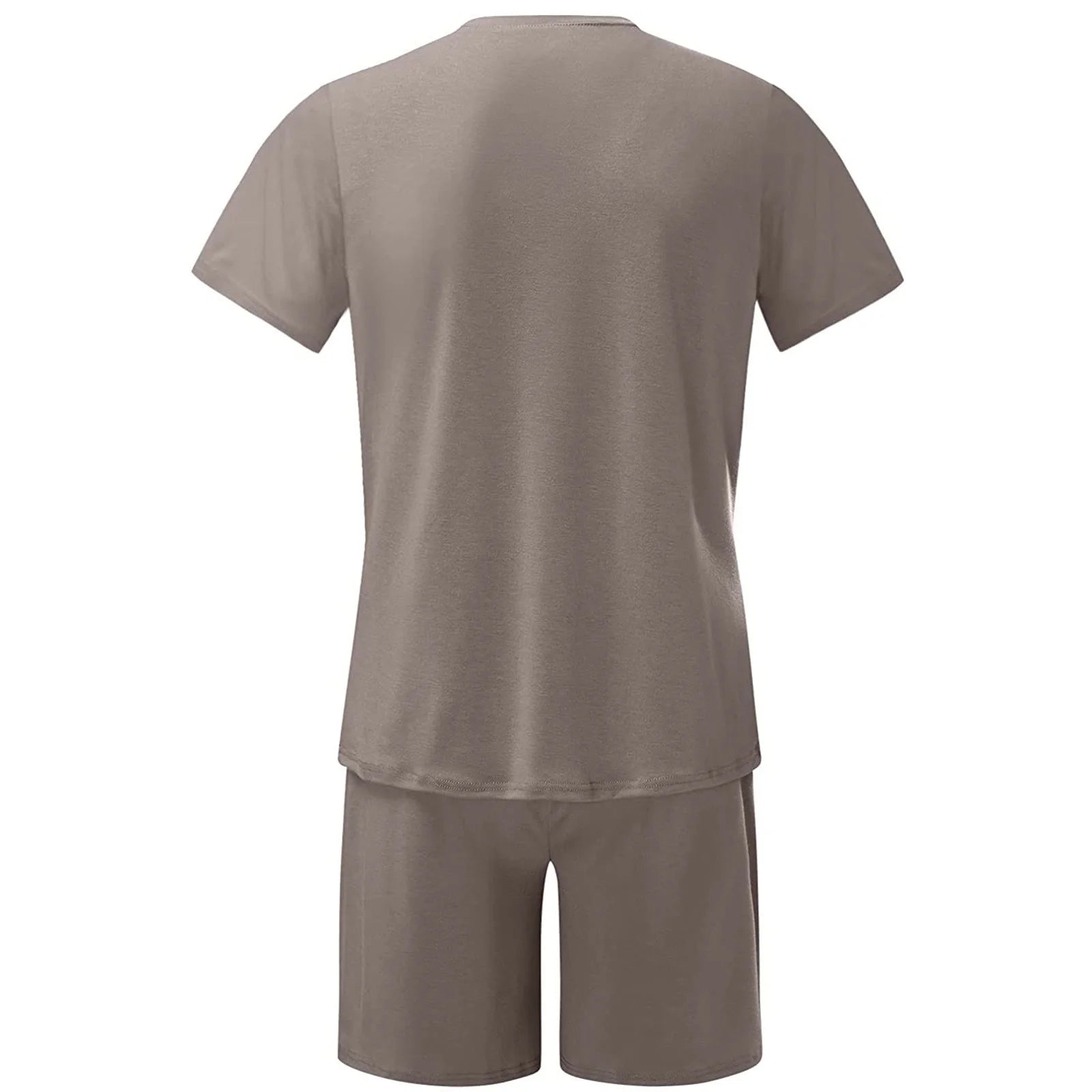 Men'S Short Sleeve T-Shirt and Shorts Set Sport Casual Crew Neck Muscle Sportswear 2 Piece Tracksuit Summer Outfits
