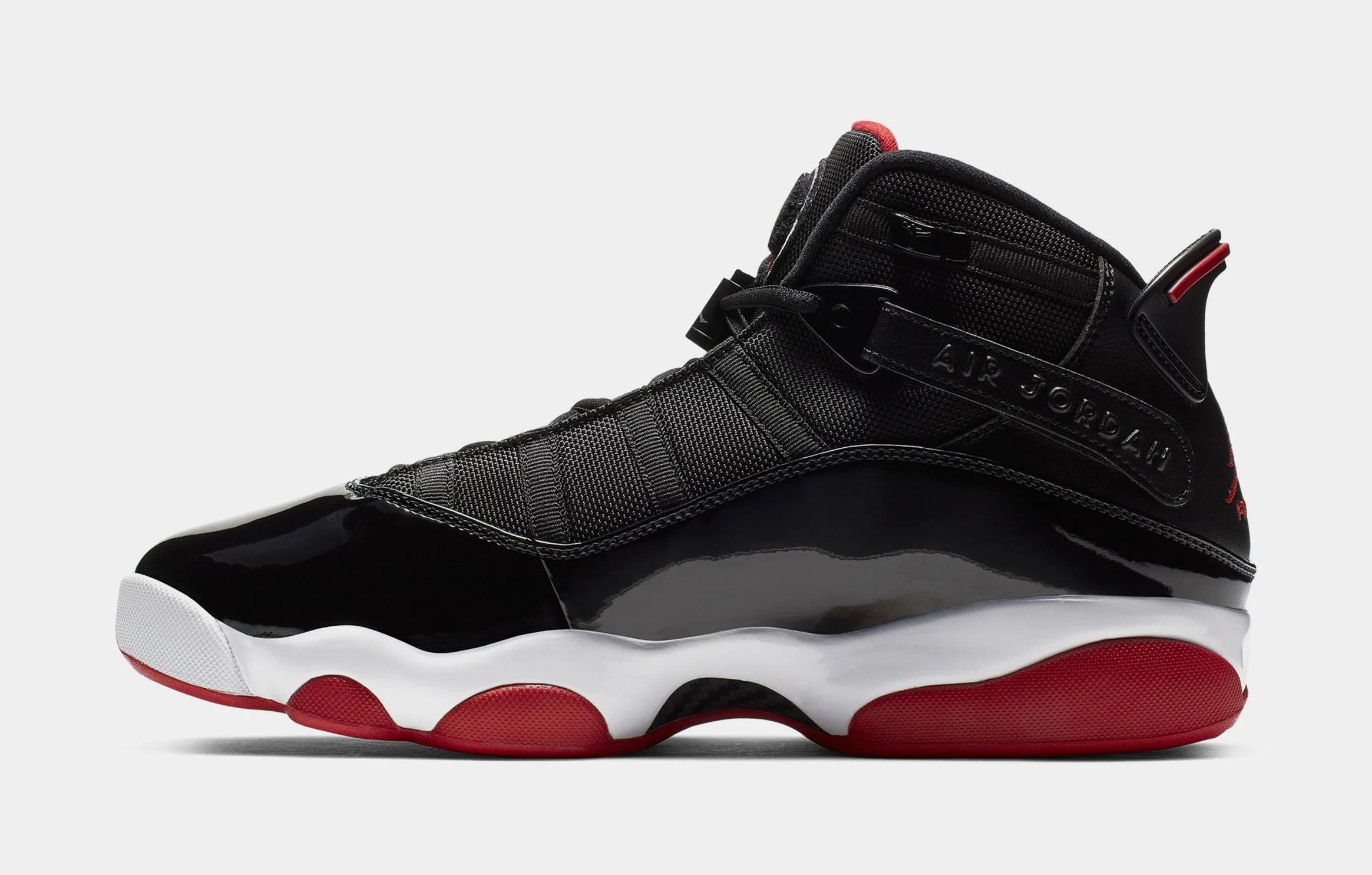 6 Rings Bred Mens Basketball Shoes (Black/Varsity Red/White)
