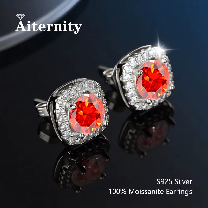Stunning D Color VVS1 Moissanite Stud Earrings in 100% Real 925 Sterling Silver - Perfect for Any Occasion!