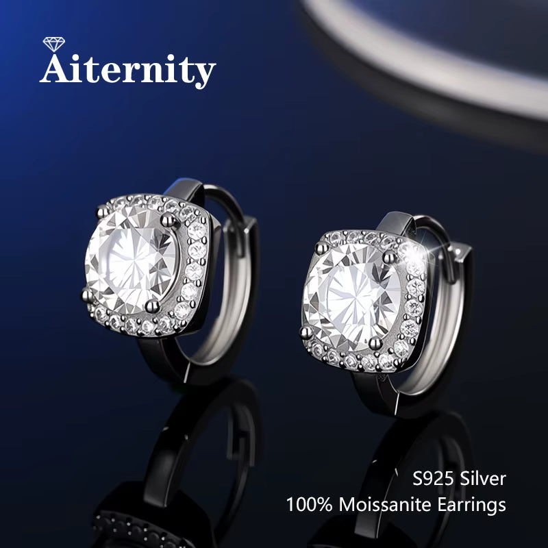 Stunning D Color VVS1 Moissanite Stud Earrings in 100% Real 925 Sterling Silver - Perfect for Any Occasion!