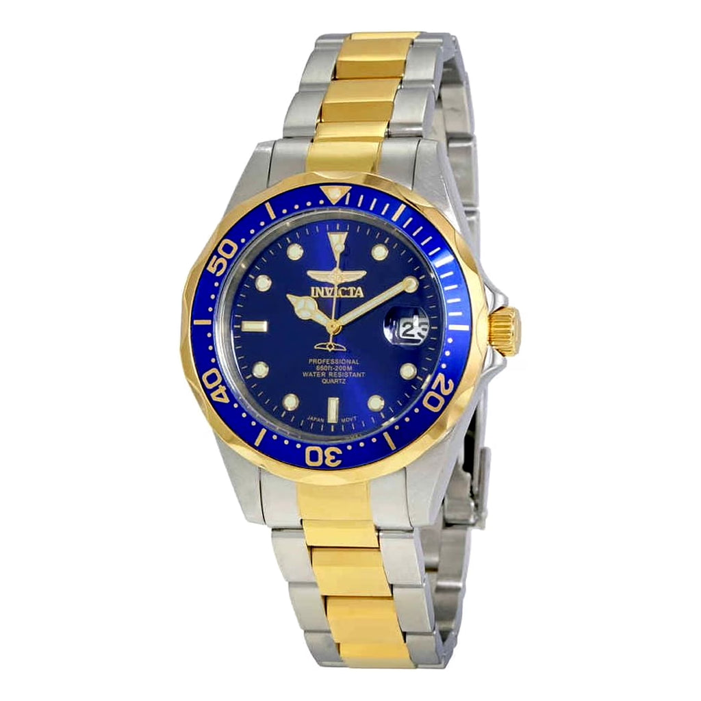 Pro Diver Quartz Blue Dial Two-Tone Men'S Watch 8935