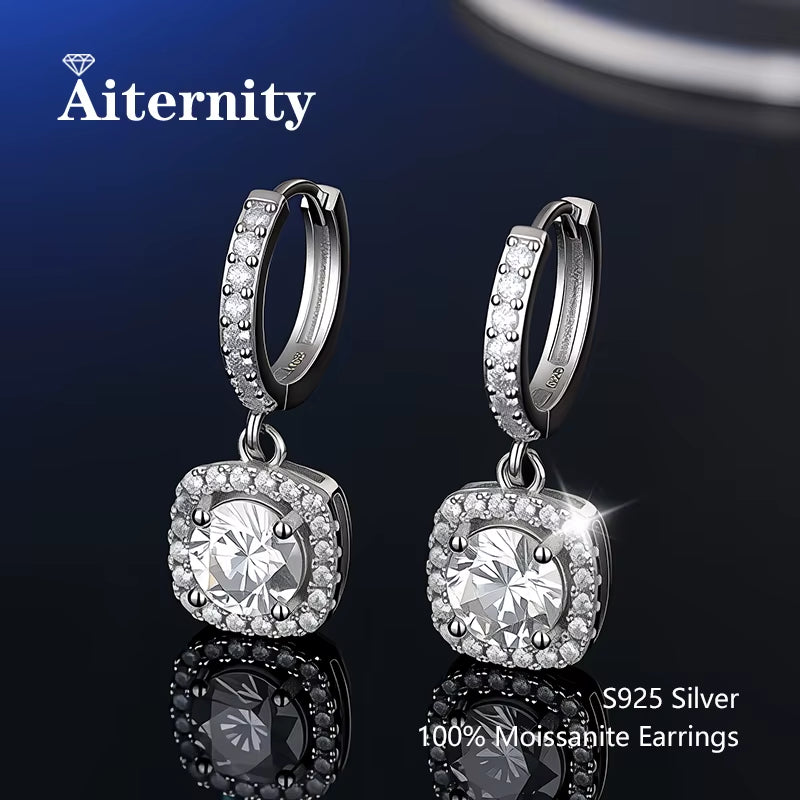 Stunning D Color VVS1 Moissanite Stud Earrings in 100% Real 925 Sterling Silver - Perfect for Any Occasion!