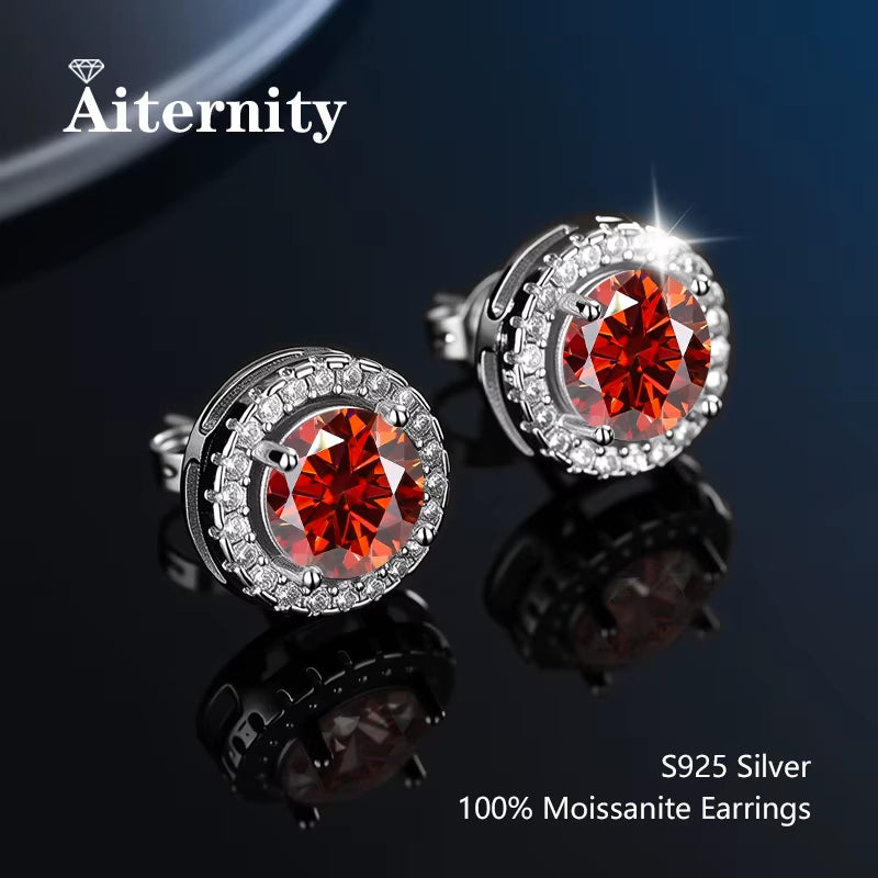 Stunning D Color VVS1 Moissanite Stud Earrings in 100% Real 925 Sterling Silver - Perfect for Any Occasion!