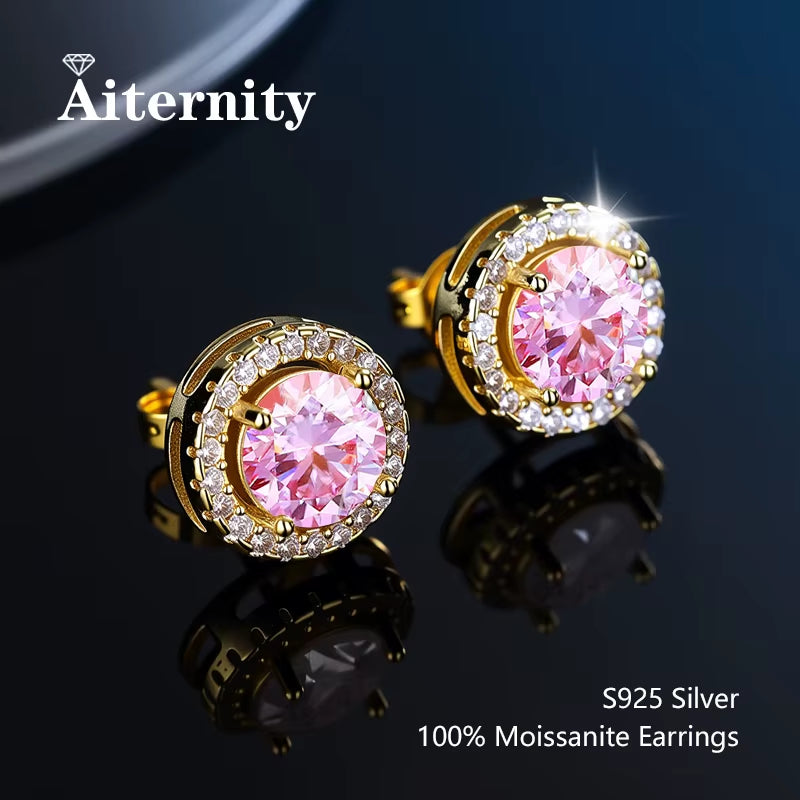 Stunning D Color VVS1 Moissanite Stud Earrings in 100% Real 925 Sterling Silver - Perfect for Any Occasion!