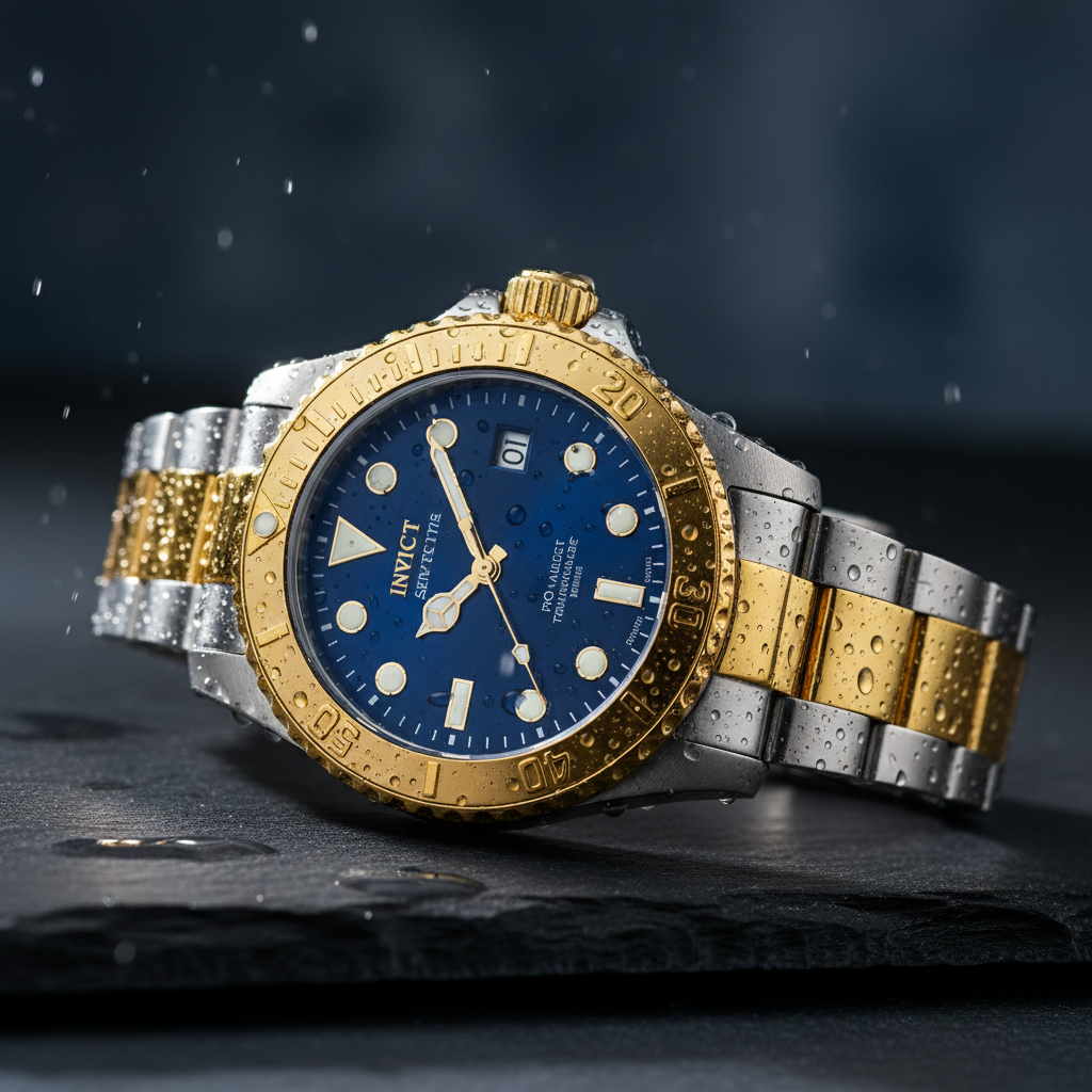 Invicta Men’s Pro Diver Quartz Watch – Blue Dial | Two-Tone Gold & Silver | Model 8935